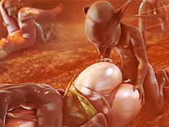 Her tits pulled around, sucked greedily, Connie's taking two cocks - The ultimate goblin 3 Gangbang by Oreo