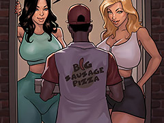 You think we're lucky enough to have a pizza delivery guy who is cute with a big cock - The poker game 4