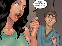 You think we're lucky enough to have a pizza delivery guy who is cute with a big cock - The poker game 4