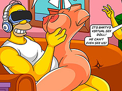 He finds an erotic doll on the bed - The Simptoons, Erotic doll of the future by welcomix (tufos)