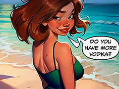 New Year's celebration on the beach was bound to be unforgettable - Jerk Off on My Day Off, Happy nymphet year by welcomix (tufos)