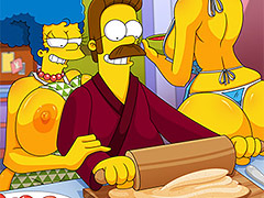 Hold the cock firm and knead gently - The Simptoons - Pepperoni Pizza by welcomix (tufos)