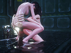 Brazen alien gets to bang a hot human babe - Alien Communion by Vaesark