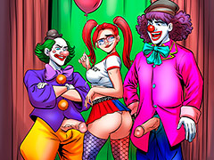 Chewing gum helps alleviate my sex addiction a little - Nymphomaniac Nerd, The clowns Boner and Dick by welcomix (tufos)