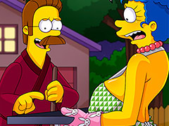 Hold the cock firm and knead gently - The Simptoons - Pepperoni Pizza by welcomix (tufos)