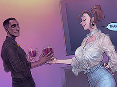 A voluptuous figure showcased in a seductive, tight blouse - Mania by Melkor Mancin