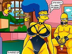 He opens the package and finds various sadomasochistic items - The Simptoons, Sadomasochistic Package by welcomix (tufos)