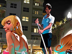 James Rich is already having sex secretly in the shower and makes up an excuse - Pleasure Mansion - The Pool Cleaner by welcomix (tufos)