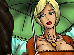 Elizabeth feels her pussy stretches to accomodate his massive black cock - Manza by Illustrated interracial 2016