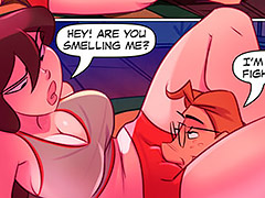 The naughty sticks his face in the girl's pussy - The Naughty Home - Playing fight by welcomix (tufos)