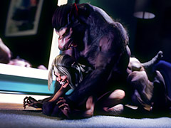 Huge werewolf fucks beautiful girl - Moonlight Incidental by Solone