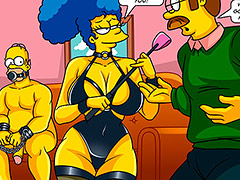 He opens the package and finds various sadomasochistic items - The Simptoons, Sadomasochistic Package by welcomix (tufos)