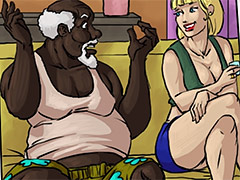 Sexual tension building between himself and Amber - Whiskey mirror by Illustrated interracial