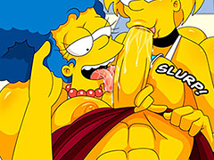 Hold the cock firm and knead gently - The Simptoons - Pepperoni Pizza by welcomix (tufos)