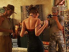 He rams his cock down her throat for a few minutes - Under ther finery, Dossier vol.010 by Clara Ravens