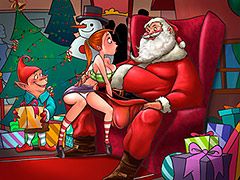 Made me grab the bulge inside his pants - Animated tales: I sat on Santa's lap by Welcomix (Tufos)