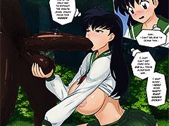 You nasty niggers keep getting bigger every time I see you - Interracial hentai by Kenny