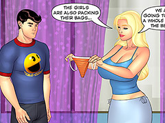He offers to buy a brand-new bikini for his chubby cousin - Aunt, Cousins and co., A micro bikini by welcomix (tufos)
