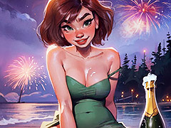New Year's celebration on the beach was bound to be unforgettable - Jerk Off on My Day Off, Happy nymphet year by welcomix (tufos)