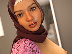 Mastering blowjob skills - CGI porn by Losekontrol (Hijab 3DX)