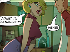 The guy gets excited and invites the MILF over - The 4 Naughties, Meeting Julie's mom by welcomix (tufos)