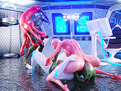 Crazy gangbang on another planet - First Contact 4 Experimental pussys by Golden master